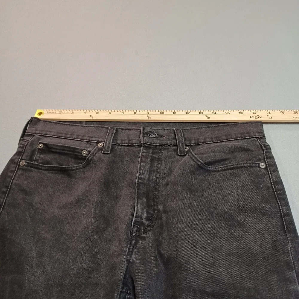 Levis 511 Slim Fit Jeans Mens 34x32‎ Faded Black Denim 04511-1507